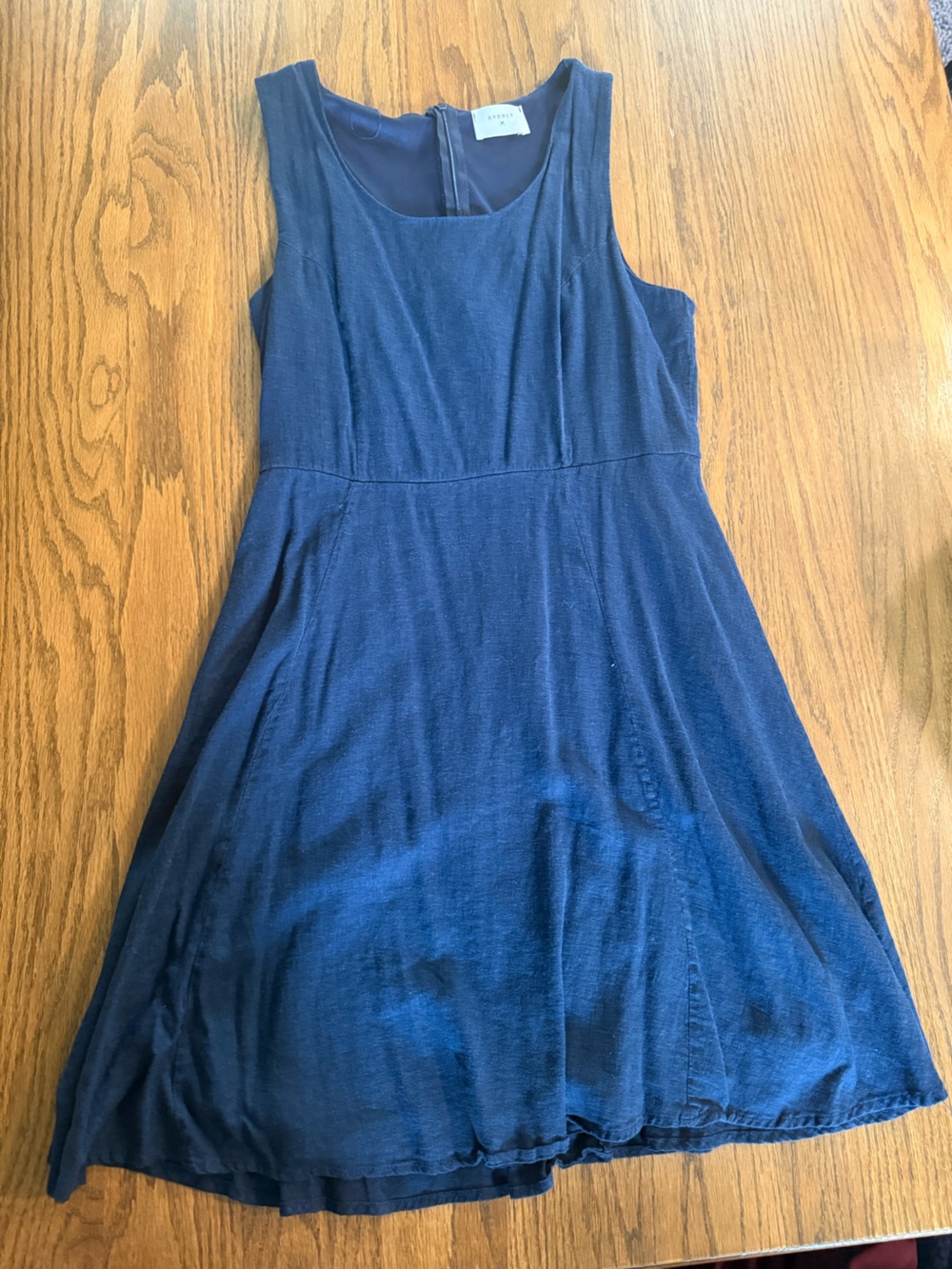 Everly Deep Navy A-Line Dress